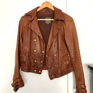 Madewell Wearmaster Brown 100% Leather Jacket